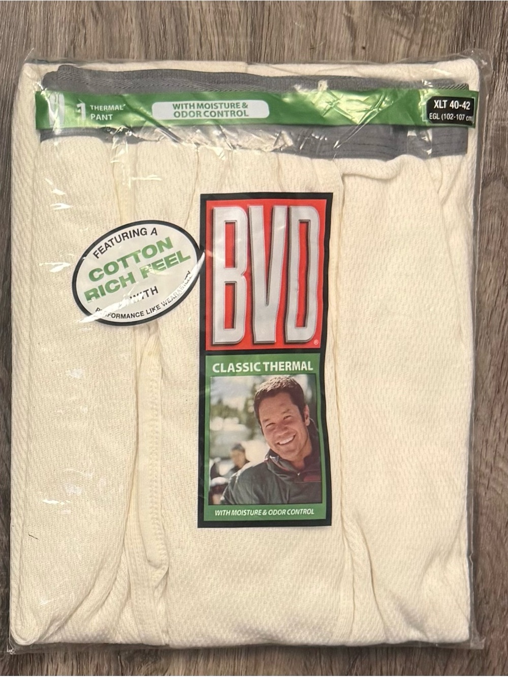NOS BVD Classic Thermal Pants Men's XLT 40-42 Waffle Knit Long Johns Underwear